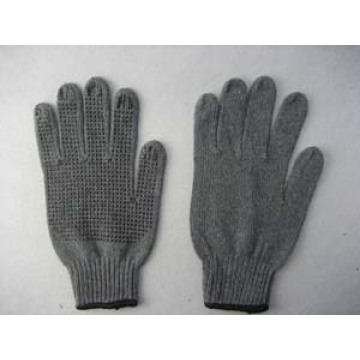 7g Black String Knit PVC Single Dotted Glove